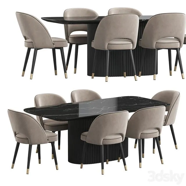 Cazarina Marvani Cliff Dining set 3dsMax Model