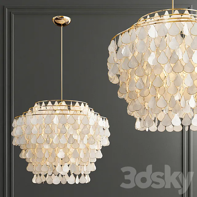 CB Capiz Chandelier 3ds Max