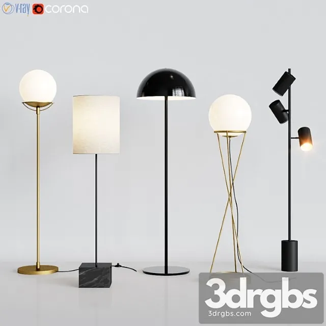 Cb2 – 5 floor lamps set 2 3dsmax Download