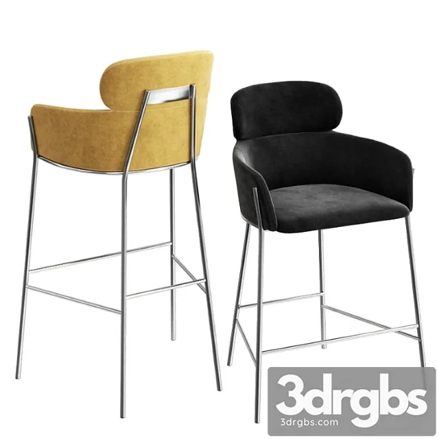 Cb2 azalea bar stools & counter stool 2 3dsmax Download
