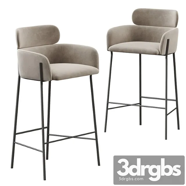 Cb2 azalea mink bar stool
