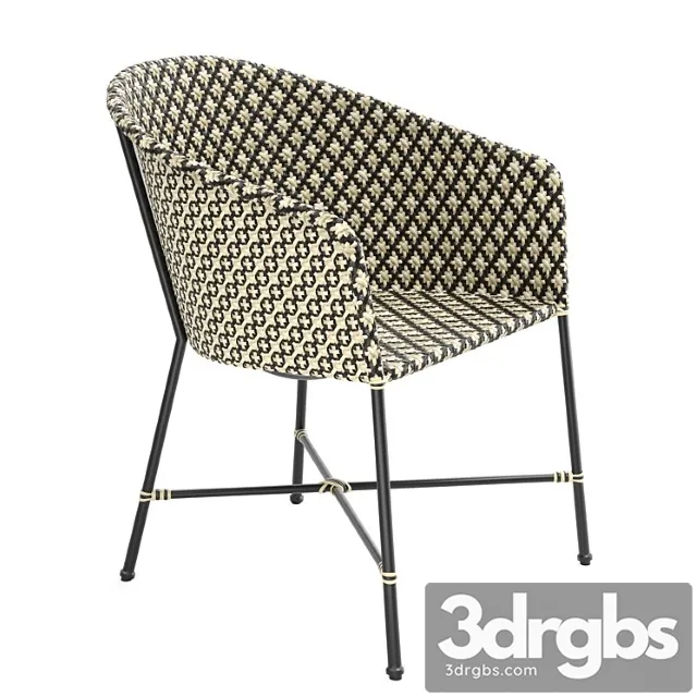 Cb2 Brava Dining Lounge Grey Wicker Chair 3dsmax Download
