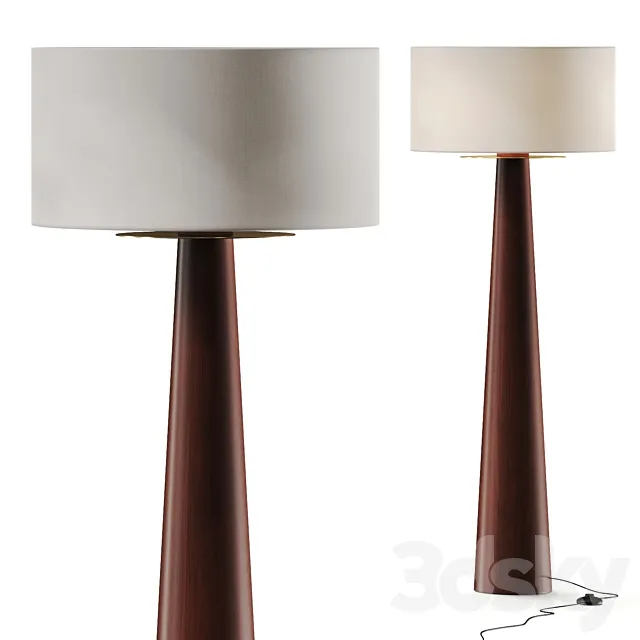 CB2 Eastside Acacia Wood Floor Lamp 3ds Max