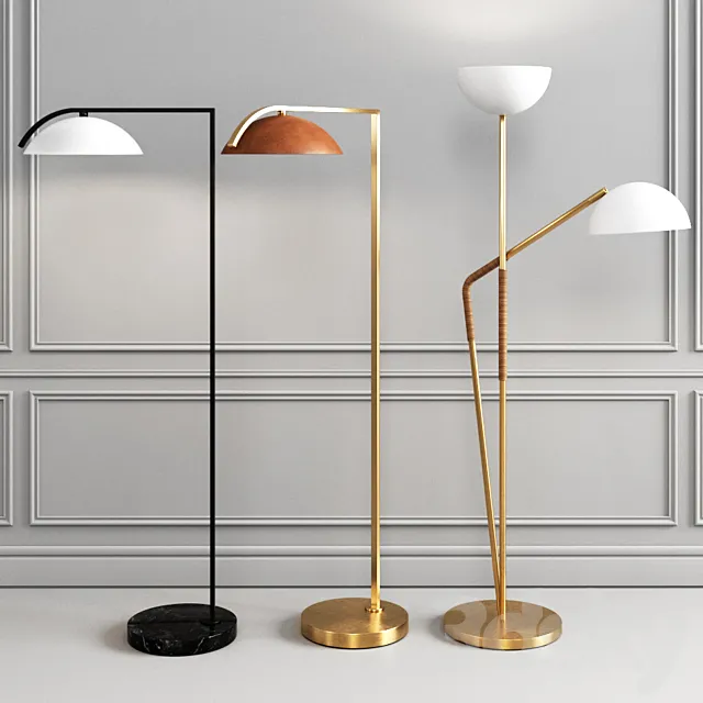CB2 floor lamp set 3 3ds Max