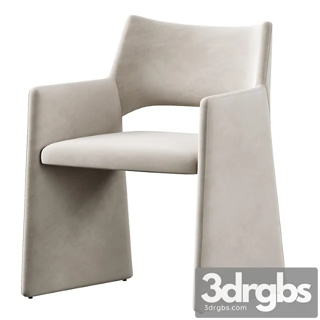 Cb2 foley faux mohair gray dining armchair 2 3dsmax Download