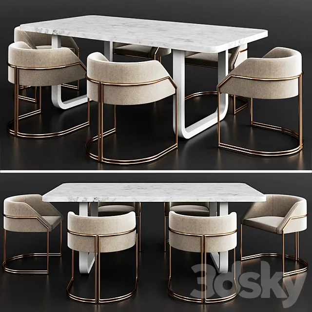 CB2 & GIOPAGANI Dinning Set 3 3ds Max