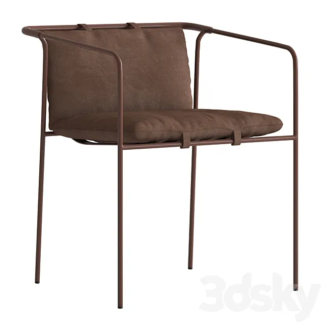 CB2 Navene Bronze Dining Chair 3ds Max