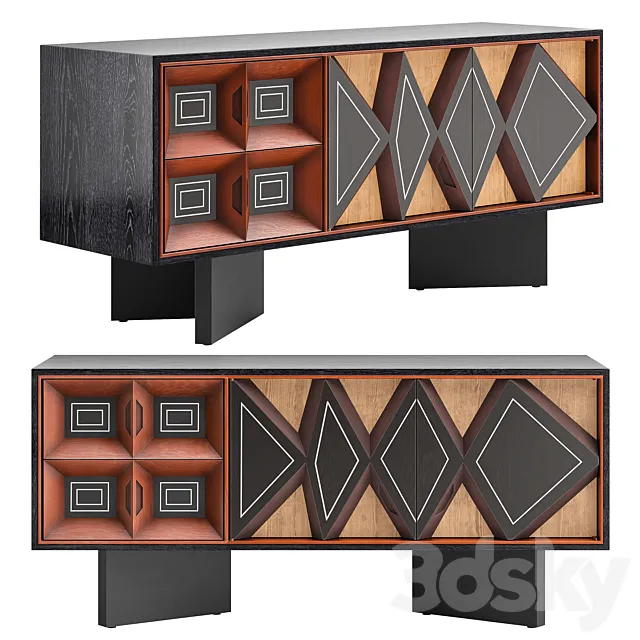 CB2 Paseo Wood Media Credenza 3DSMax File