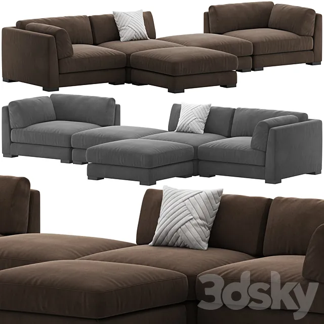 CB2 Plazza Sectional Sofa 3ds Max