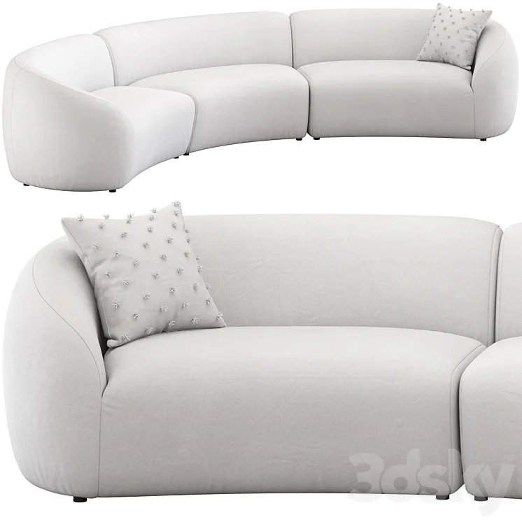 CB2 Roma Sectional Sofa 3DS Max Model
