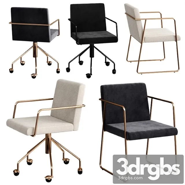 CB2 Rouka Chair Set 3dsmax Download