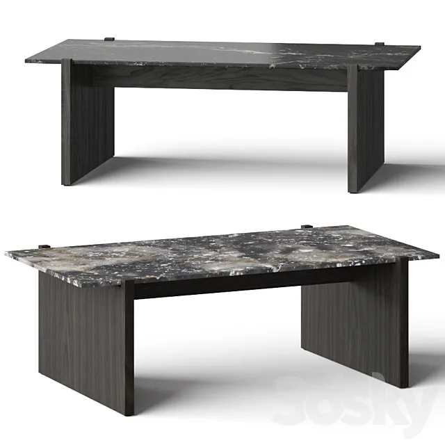 CB2 Russell Black Coffee Table 3DSMax File