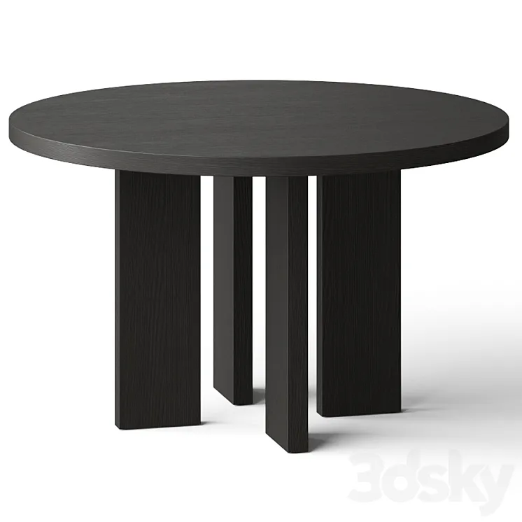 CB2 Shadow Blacked Dining Table 3DS Max Model