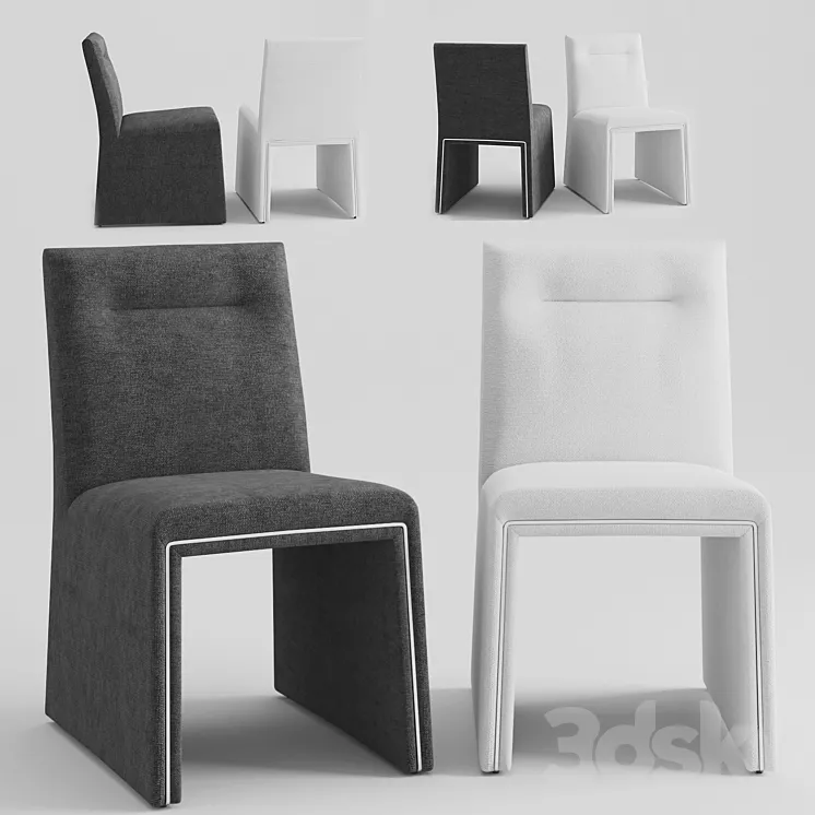 CB2 Silver Lining armless Dining Chair 3DS Max Model