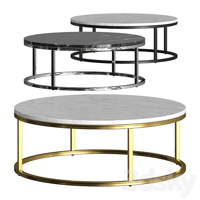 CB2 Smart Coffee Tables Pack 1 3ds Max