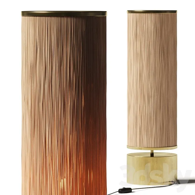 CB2 Solana Pillar Table Lamp 3DS Max Model