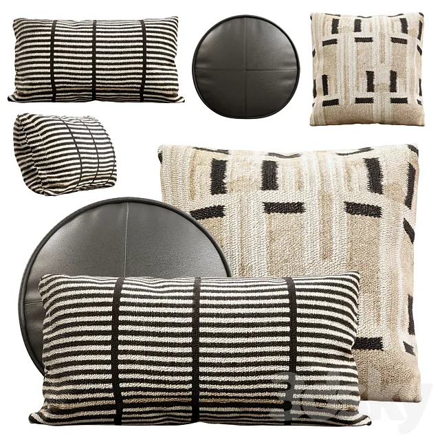 CB2 Throw Pillows Set 3DS Max Model