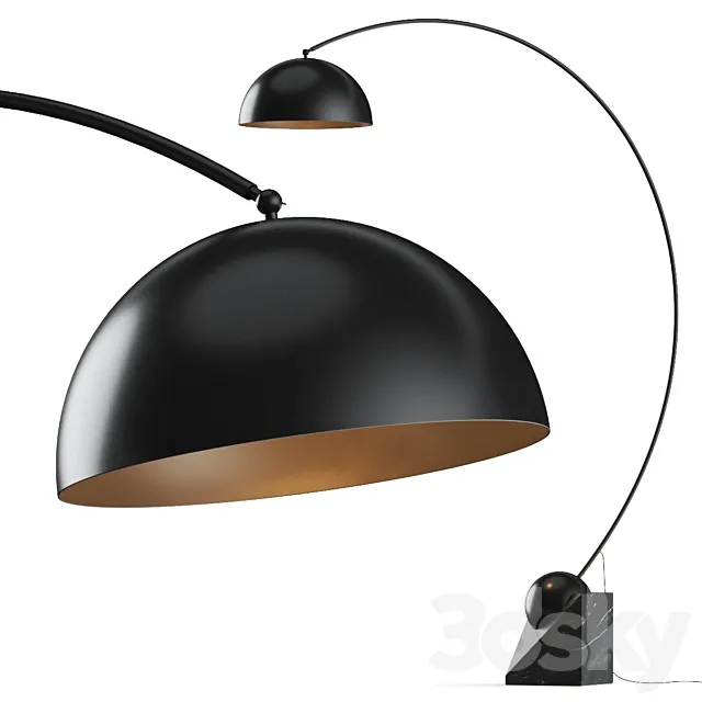 CB2 Venus Black Arc Floor Lamp 3ds Max