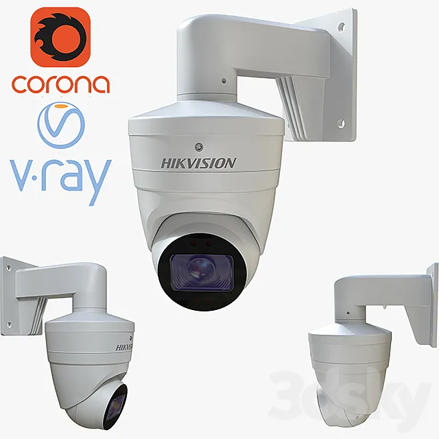 CCTV Surveillance Cameras HikVision 3DSMax File