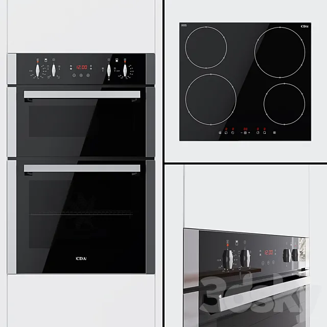 CDA – Double oven DC940SS and hob HN6111FR 3ds Max