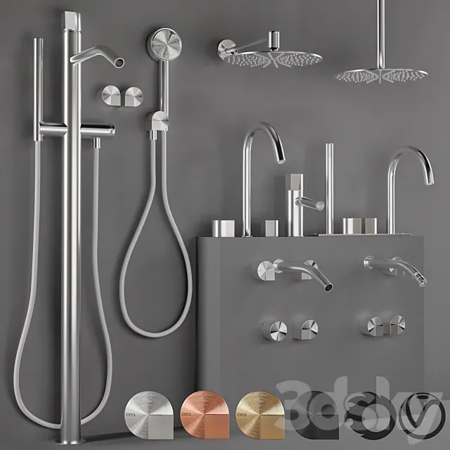 CEA_Duet_bathroom_faucet_set 3DS Max Model