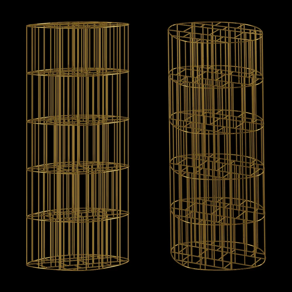 Ceccotti Collezioni  – Bookcase Golden Cage 1 3ds Max