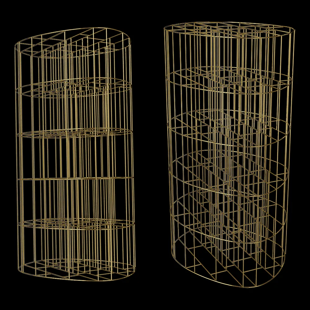Ceccotti Collezioni  – Bookcase Golden Cage 2 3ds Max