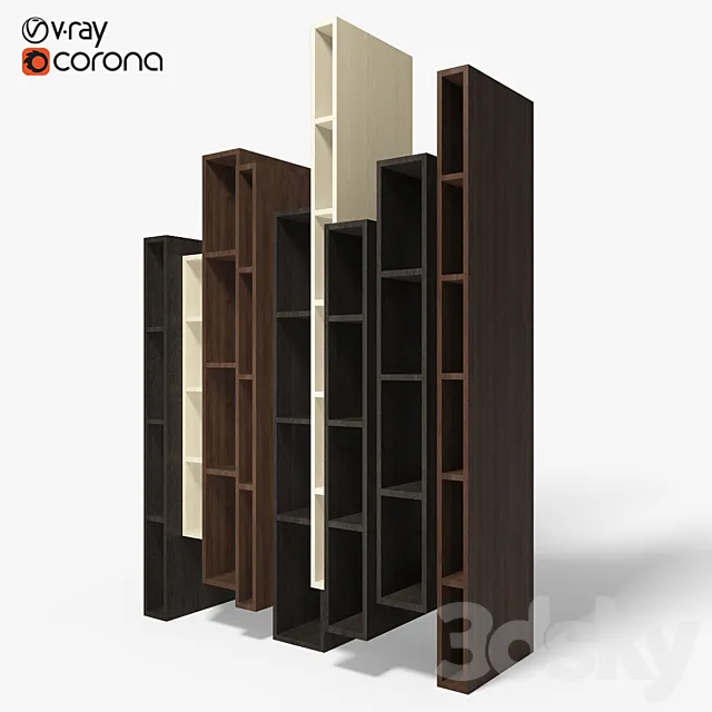 Ceccotti Skyline Bookcase 3DS Max Model