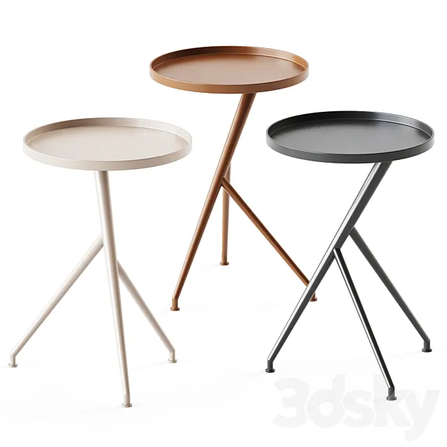 Cecilia Antique Rust Metal Accent Table 3ds Max