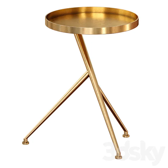 Cecilia Raw Brass Metal Accent Table (Crate and Barrel) 3DSMax File