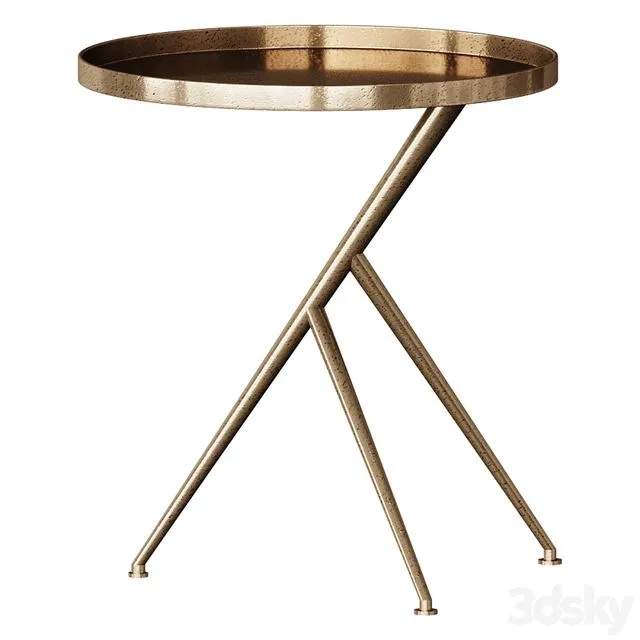 Cecilia Rough Brass Accent Table Coffee Table Coffee Table 3dsMax Model