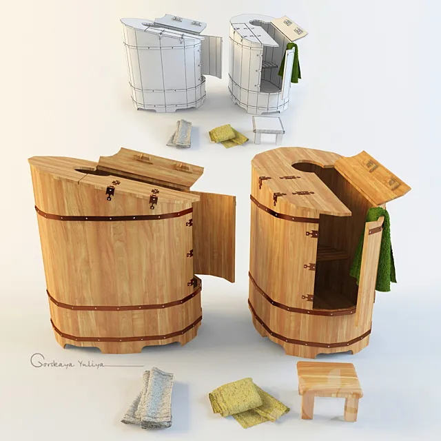 Cedar barrel (Pools) 3ds Max