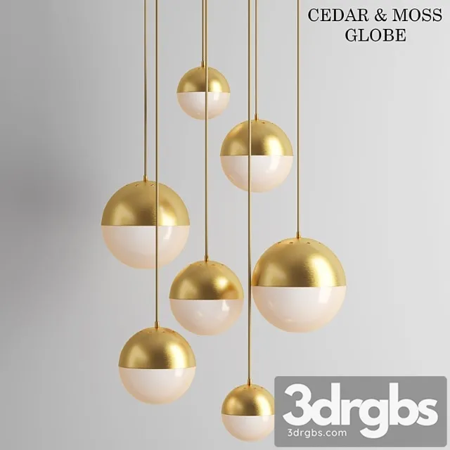 Cedar & moss globe pendant lighting 3dsmax Download