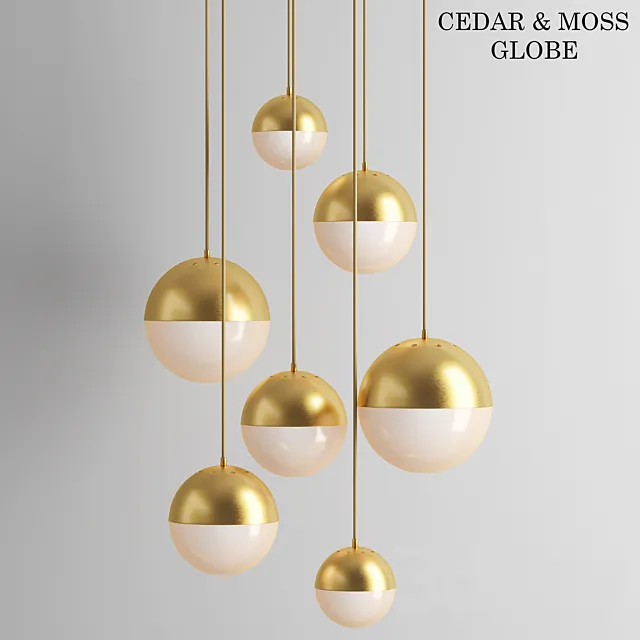 CEDAR & MOSS GLOBE pendant lighting 3ds Max