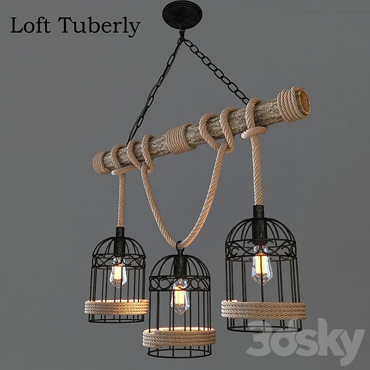 Ceiling chandelier Loft Tuberly 3DS Max