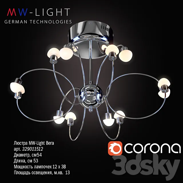 Ceiling chandelier MW light Vega 329011512 3DSMax File