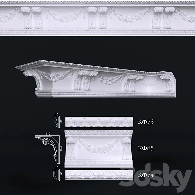 Ceiling cornices 3DS Max Model