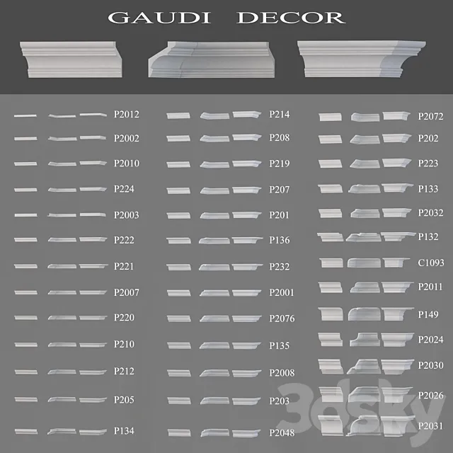 Ceiling cornices Gaudi Decor 3DSMax File