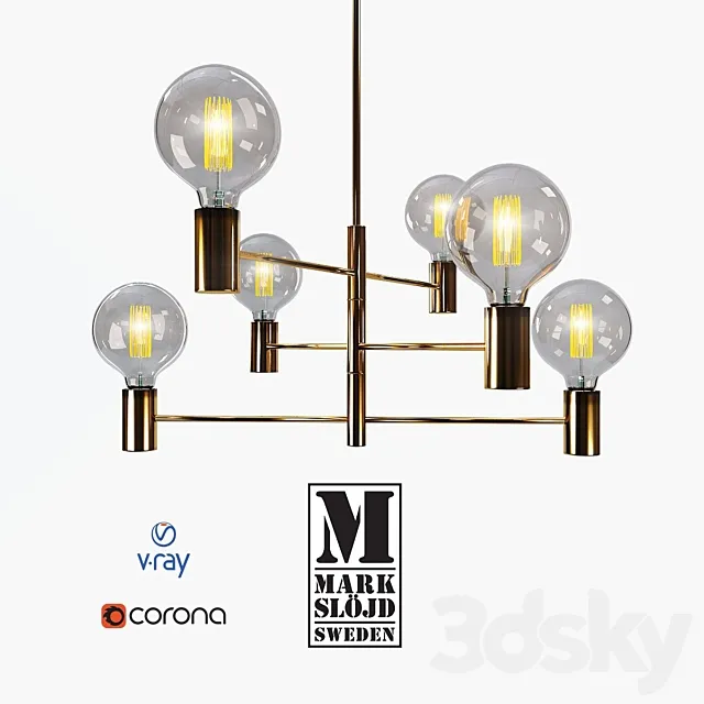 Ceiling fixture model Capital from the company Markslojd Sweden. 3ds Max