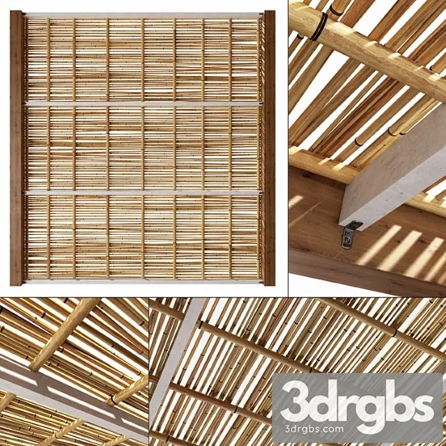 ceiling from bamboo branches decor number 21