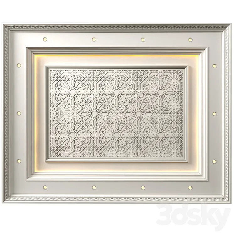Ceiling in oriental style. Arabic decorative ceiling.Oriental Eastern Ceiling Classic 3DS Max Model