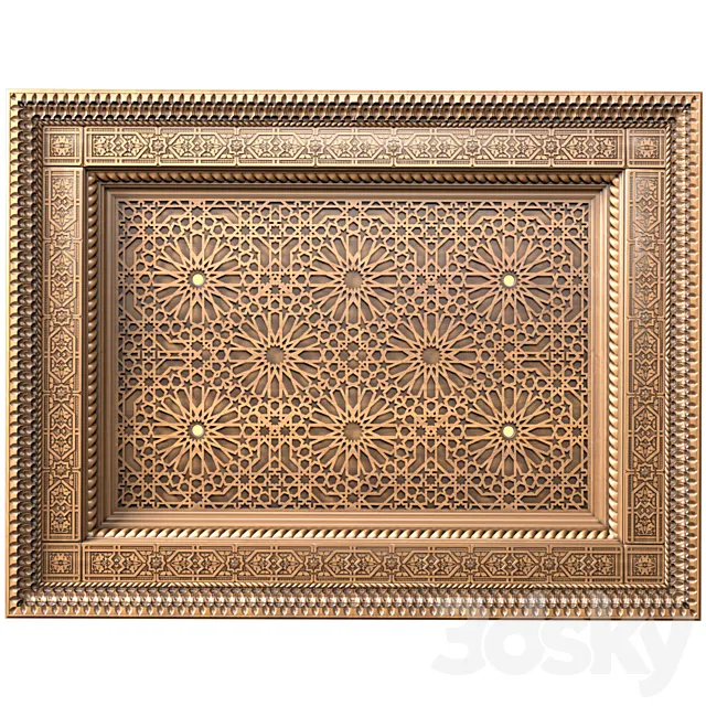 Ceiling in oriental style .Arabic Majlis Ceiling .Islamic Ceiling Eastern Set 3ds Max