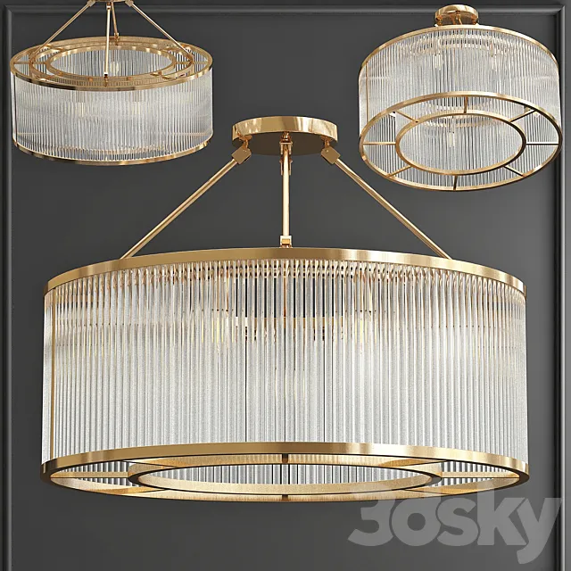 Ceiling lamp Ceiling Lamp Bernardi Bronze 3DS Max Model