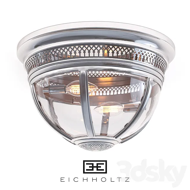 Ceiling lamp Eichholtz ceiling lamp residential silver 3ds Max