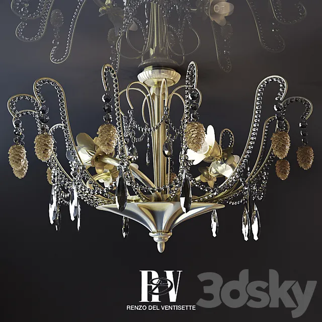 Ceiling lamp Renzo Del Ventisette «Sinuosa» 3ds Max