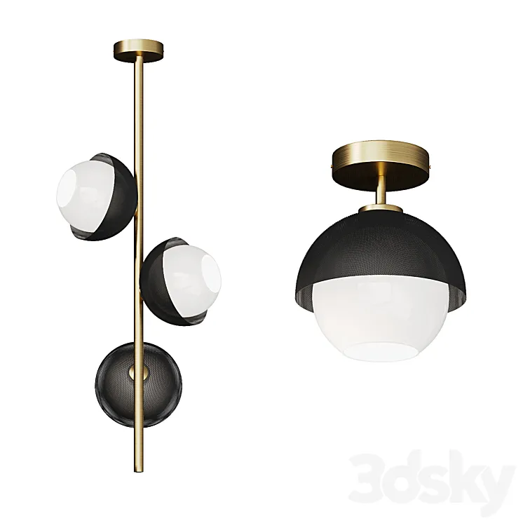 Ceiling lamp with metal frame CRAIG 3DS Max
