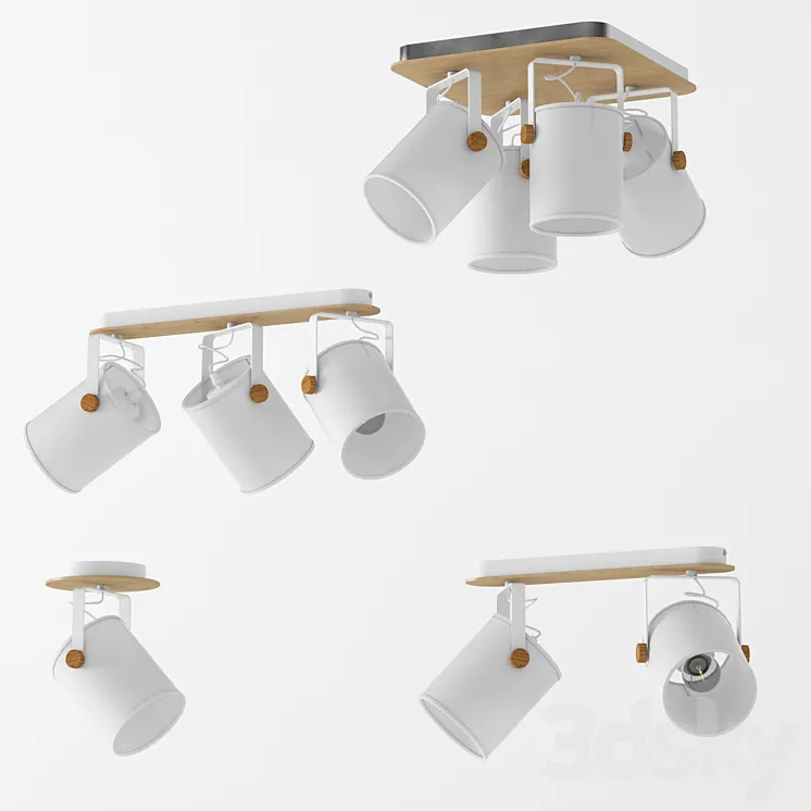 Ceiling lamps and sconces TK Lighting Series Relax White 3DS Max