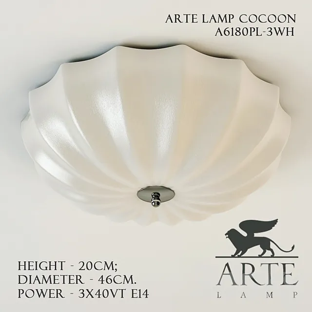 Ceiling light Arte Lamp A6180PL-3WH Cocoon 3DSMax File