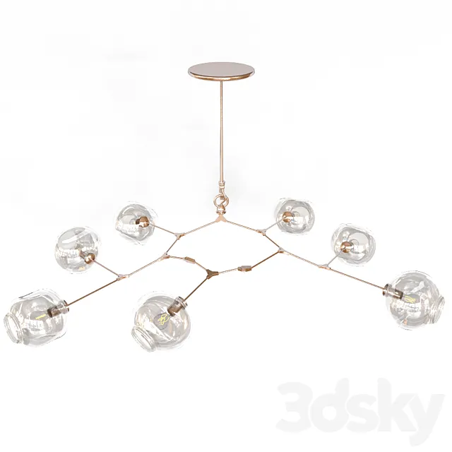 Ceiling light Branching Bubbles 7 3DS Max Model