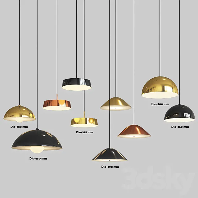 Ceiling Light Collection 1 – 4 Type 3DSMax File